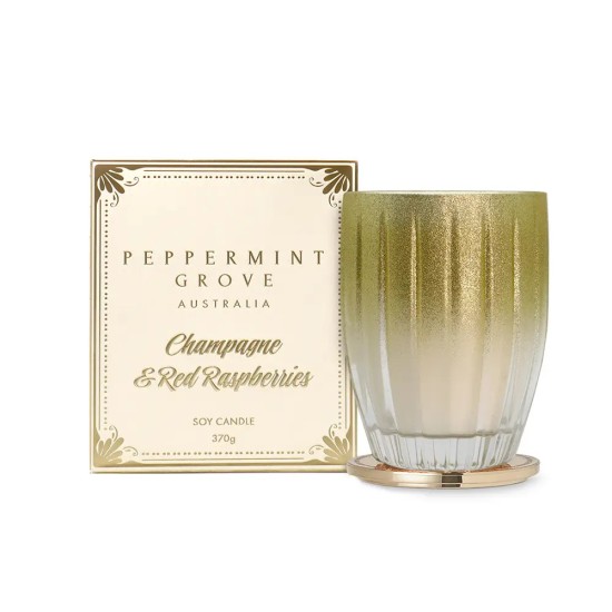 Peppermint Grove Candle 370g - Champagne and Red Raspberries