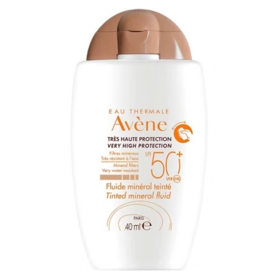 Avene Sun Very High Protection Tinted Mineral Fluid SPF50+ Sun Cream for Intolerant Skin 40ml Avene Sun Very High Protection Tinted Mineral Fluid SPF50+ Sun Cream for Intolerant Skin 40ml