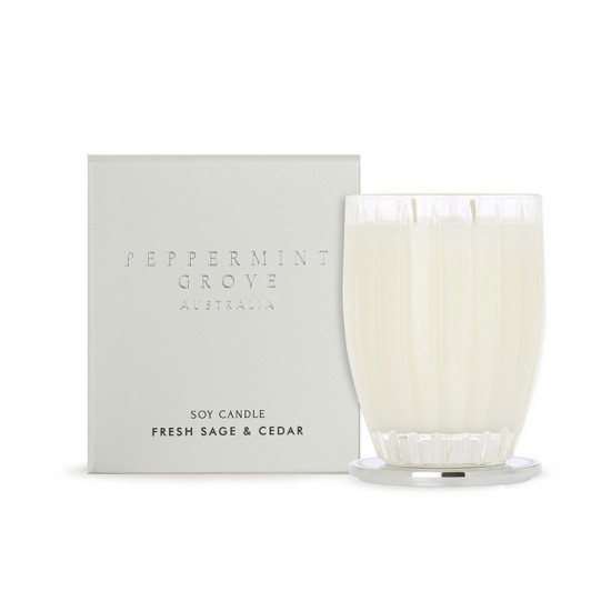 Peppermint Grove Candle 350g - Fresh Sage & Cedar