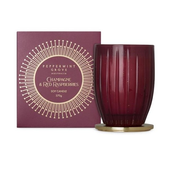 Peppermint Grove Candle 370g - Red Champagne and Red Raspberries