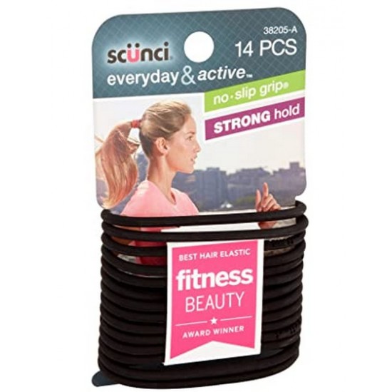 Scunci 14 No Slip Black Jelly Scunci 14 No Slip Black Jelly