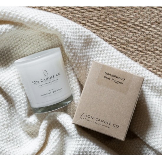 ION Candle Co Sandalwood & Pink Pepper Candle - 165g ION Candle Co Sandalwood & Pink Pepper Candle - 165g