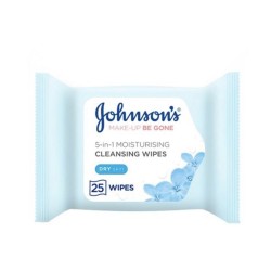 Johnson's Make-Up Be Gone 5-in-1 Moisturising Cleansing Wipes I 25 Pack