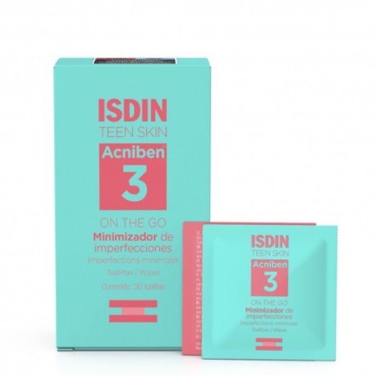 ISDIN Acniben 3 On The Go Imperfections Minimizer Wipes x30