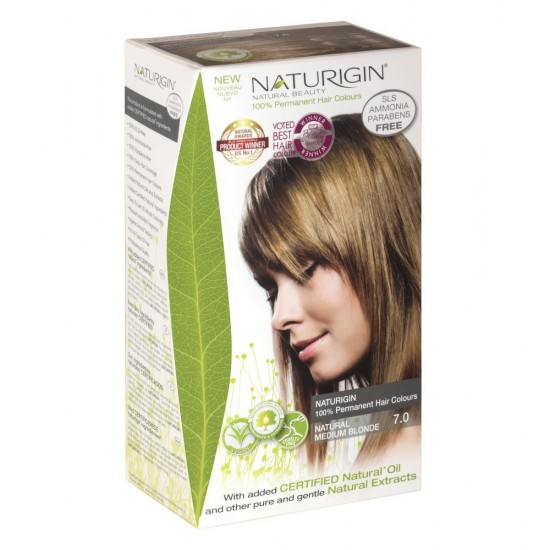 NATURIGIN - 7.0 NATURAL MEDIUM BLONDE (PERMANENT HAIR COLOUR) NATURIGIN - 7.0 NATURAL MEDIUM BLONDE (PERMANENT HAIR COLOUR)