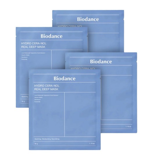 Biodance Hydro Cera-nol Real Deep Mask 4 Sheets x 1.19 oz (34g) Biodance Hydro Cera-nol Real Deep Mask 4 Sheets x 1.19 oz (34g)