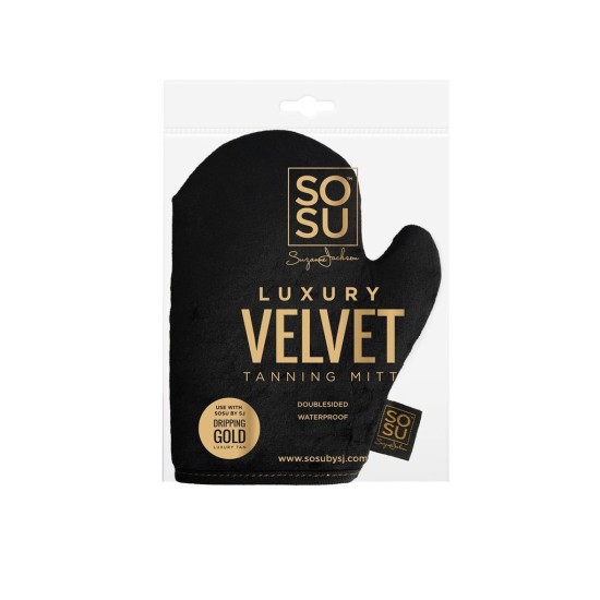 SOSU Dripping Gold Luxury Velvet Tanning Mitt