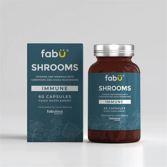 fabÜ Wellness SHROOMS IMMUNE FOOD SUPPLEMENT 60 CAPSULES