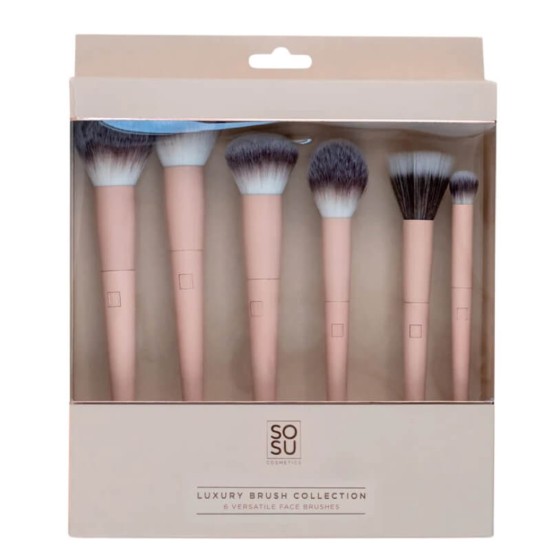 SoSu 6 Piece Luxury Face Brush Collection